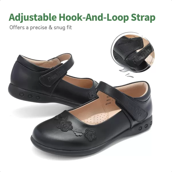 imageDREAM PAIRS Girls School Uniform Dress Shoes Mary Jane Black FlatsBlack2