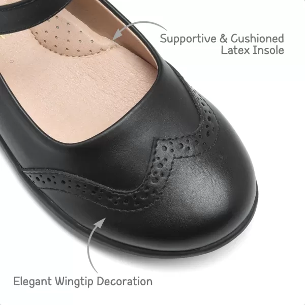 imageDREAM PAIRS Girls School Uniform Shoes Mary Jane Black FlatsBlack1