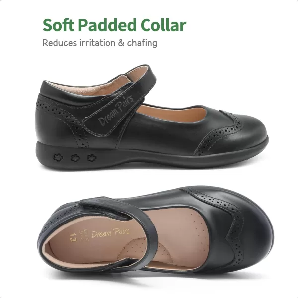 imageDREAM PAIRS Girls School Uniform Shoes Mary Jane Black FlatsBlack1