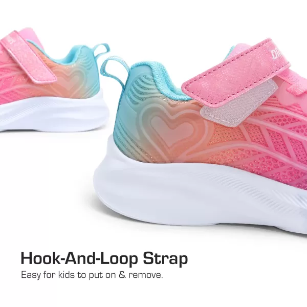 imageDREAM PAIRS Girls Shoes Tennis Athletic Lightweight Shoes Kids Running Sneakers for LittleBig KidsBlueHot PinkGreen