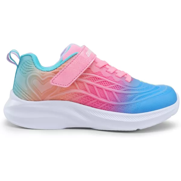 imageDREAM PAIRS Girls Shoes Tennis Athletic Lightweight Shoes Kids Running Sneakers for LittleBig KidsBlueHot PinkGreen