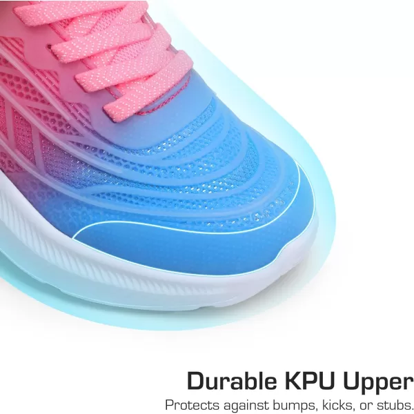 imageDREAM PAIRS Girls Shoes Tennis Athletic Lightweight Shoes Kids Running Sneakers for LittleBig KidsBlueHot PinkGreen