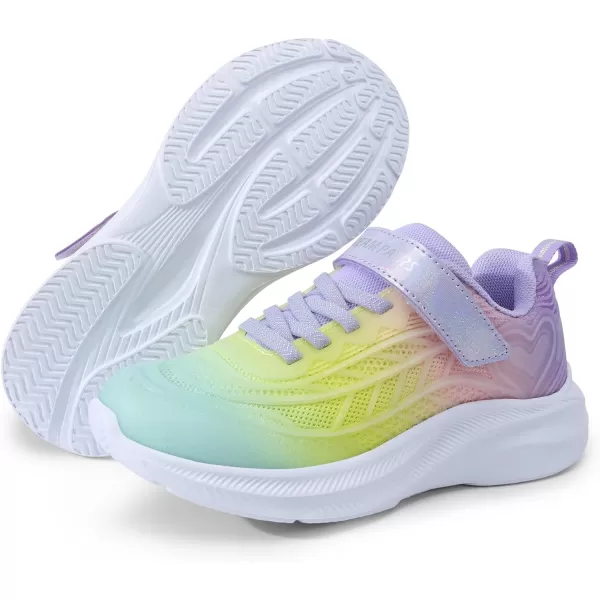 imageDREAM PAIRS Girls Shoes Tennis Athletic Lightweight Shoes Kids Running Sneakers for LittleBig KidsGreenYellowPurple