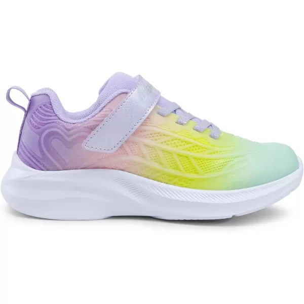 imageDREAM PAIRS Girls Shoes Tennis Athletic Lightweight Shoes Kids Running Sneakers for LittleBig KidsGreenYellowPurple