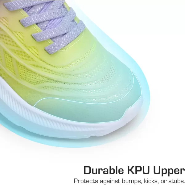imageDREAM PAIRS Girls Shoes Tennis Athletic Lightweight Shoes Kids Running Sneakers for LittleBig KidsGreenYellowPurple