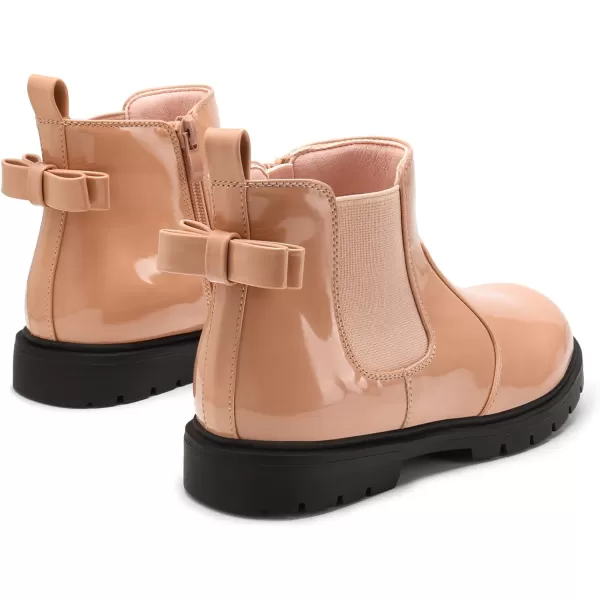 imageDREAM PAIRS Girls Side Zipper Chelsea Ankle Boots Little KidBig KidPinkPat