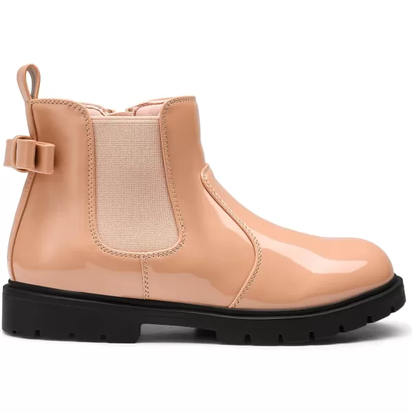 imageDREAM PAIRS Girls Side Zipper Chelsea Ankle Boots Little KidBig KidPinkPat