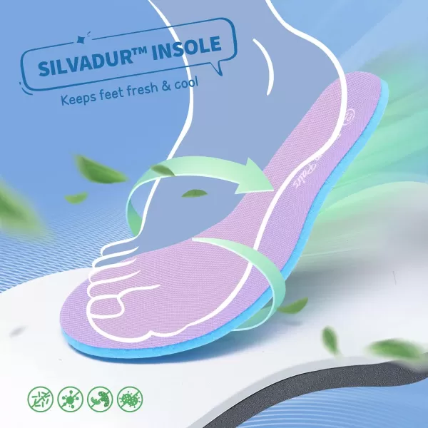 imageDREAM PAIRS Girls SlipOn Sneakers Kids Lightweight Jelly Sole Walking ShoesRainbowGreen