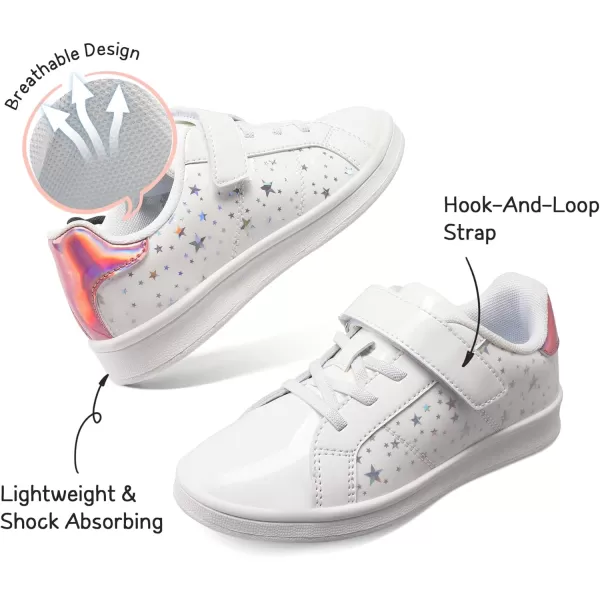 imageDREAM PAIRS Girls Sneakers Toddler Little Kids Tennis School Walking ShoesWhite