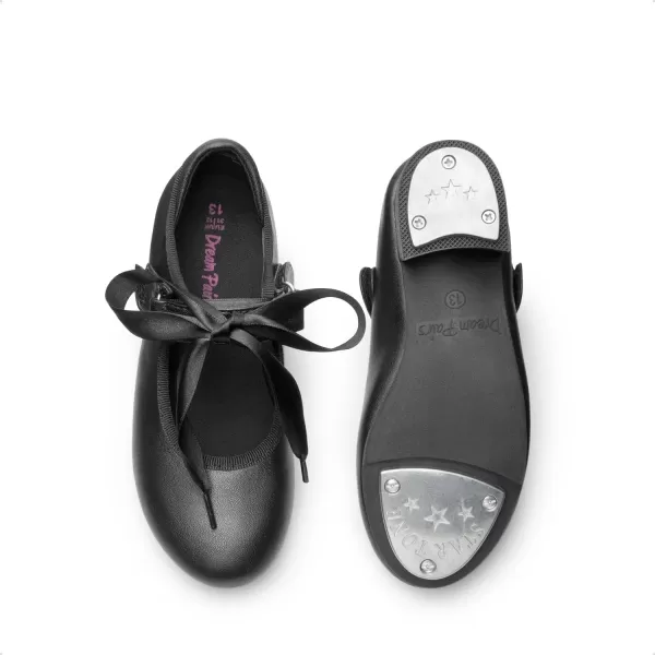 imageDREAM PAIRS Girls Tap Shoes Easy Strap Dance Shoes Girls Mary Jane Flats for ToddlerLittle KidBig KidBlack