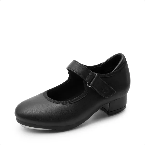 imageDREAM PAIRS Girls Tap Shoes Easy Strap Dance Shoes Girls Mary Jane Flats for ToddlerLittle KidBig KidBlack