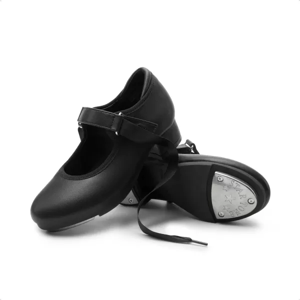 imageDREAM PAIRS Girls Tap Shoes Easy Strap Dance Shoes Girls Mary Jane Flats for ToddlerLittle KidBig KidBlack