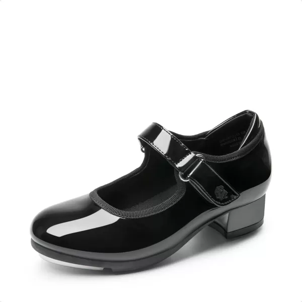 imageDREAM PAIRS Girls Tap Shoes Easy Strap Dance Shoes Girls Mary Jane Flats for ToddlerLittle KidBig KidBlackpat