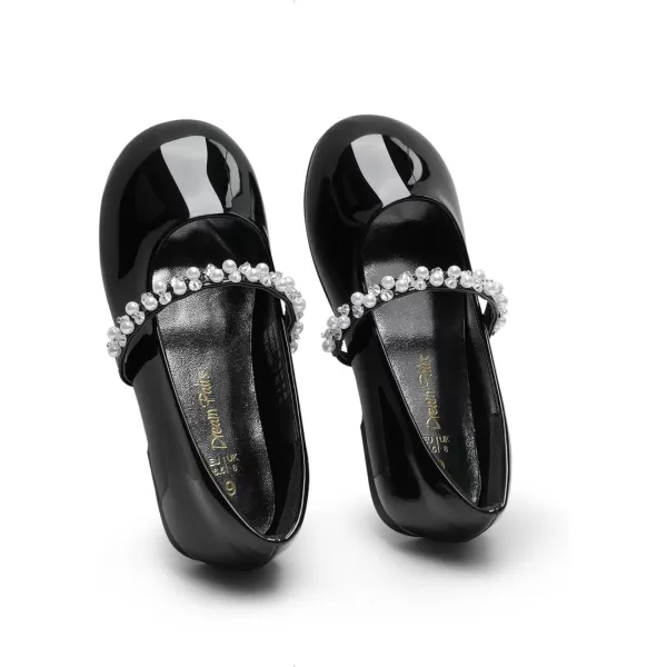 imageDREAM PAIRS Girls ToddlerLittle KidBig Kid Serena100 Mary Jane Ballerina Flat ShoesBlackPatt