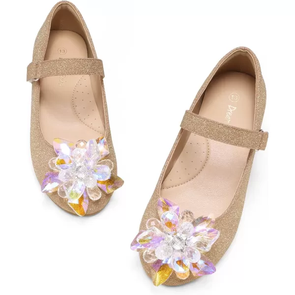 imageDREAM PAIRS Girls Wedding Party Dress Shoes Princess Crystal Flower Ballet FlatsDREAM PAIRS Girls Wedding Party Dress Shoes Princess Crystal Flower Ballet Flats