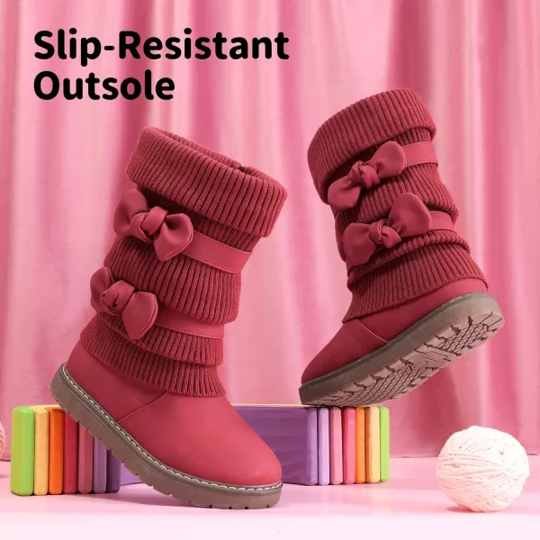 imageDREAM PAIRS Girls Winter Snow Boots Faux Fur Lined Mid Calf ShoesKlovered