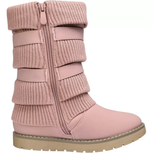 imageDREAM PAIRS Girls Winter Snow Boots Faux Fur Lined Mid Calf ShoesPink
