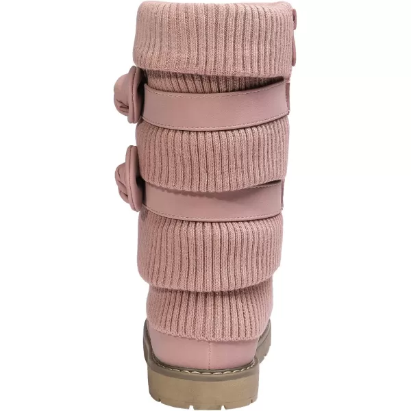 imageDREAM PAIRS Girls Winter Snow Boots Faux Fur Lined Mid Calf ShoesPink