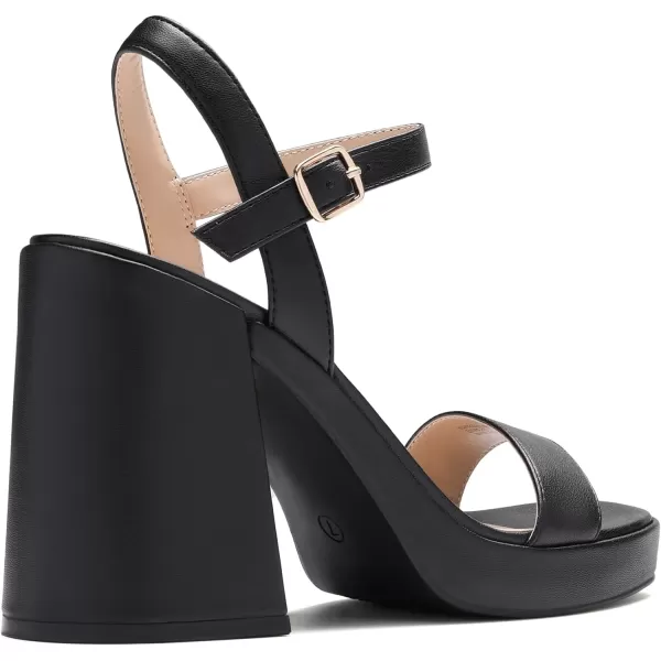 imageDREAM PAIRS Heels for Women Block Chunky Platform High Heels Open Toe Fashion Wedding Party Evening Prom Dance Ankle Strap Dress Pump Sandals ShoesBlack