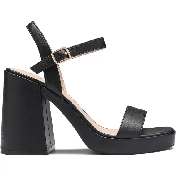 imageDREAM PAIRS Heels for Women Block Chunky Platform High Heels Open Toe Fashion Wedding Party Evening Prom Dance Ankle Strap Dress Pump Sandals ShoesBlack
