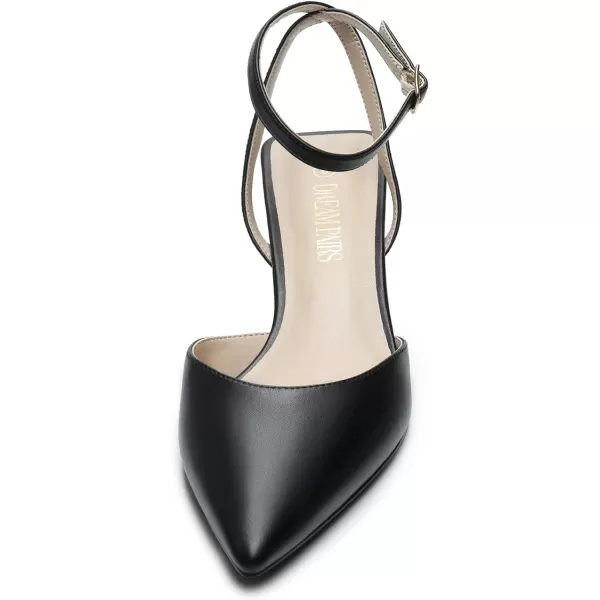 imageDREAM PAIRS Heels for Women Pointed Toe Chunky Heels Pump ShoesBlack