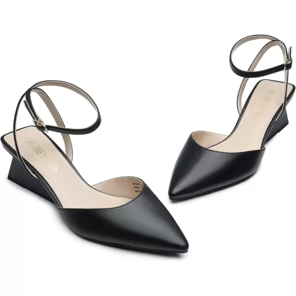 imageDREAM PAIRS Heels for Women Pointed Toe Chunky Heels Pump ShoesBlack