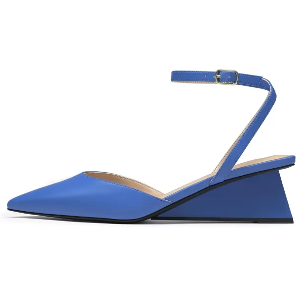 imageDREAM PAIRS Heels for Women Pointed Toe Chunky Heels Pump ShoesBlue
