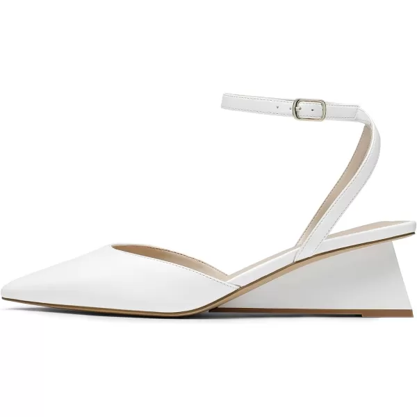 imageDREAM PAIRS Heels for Women Pointed Toe Chunky Heels Pump ShoesWhite