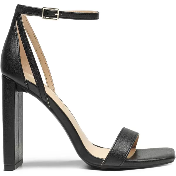 imageDREAM PAIRS High Heels Chunky Block Square Toe Heels for Women dressy Open Toe Heel SandalsBlackpu