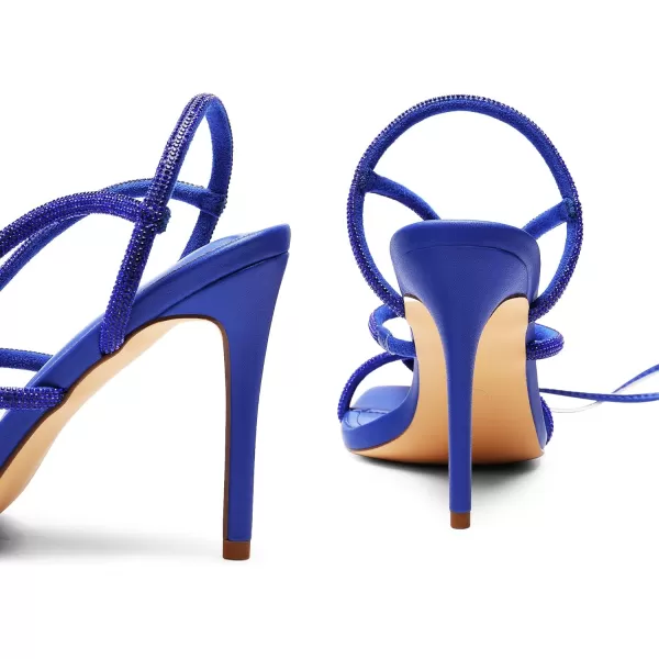 imageDREAM PAIRS High Heels Stilletos Heels for Women Strappy Gladiator Sexy Square Toe Heels Open Toe Heels Dressy Pumps SandalsRoyal Blue