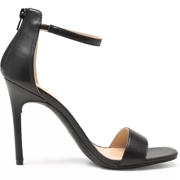 imageDREAM PAIRS High Heels Stillettos Square Toe Heels for Women Ankle Strap Heels Sexy Comfort Strappy Dress Shoes Wedding Bridal Pumps SandalsBlackPu