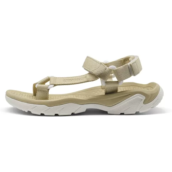 imageDREAM PAIRS Hiking Sandals Women Comfortable Walking Sandals With Adjustable Hook And Loop Strap QuickDrying Sports Summer Beach Outdoor Light Weight Water ShoesBeige