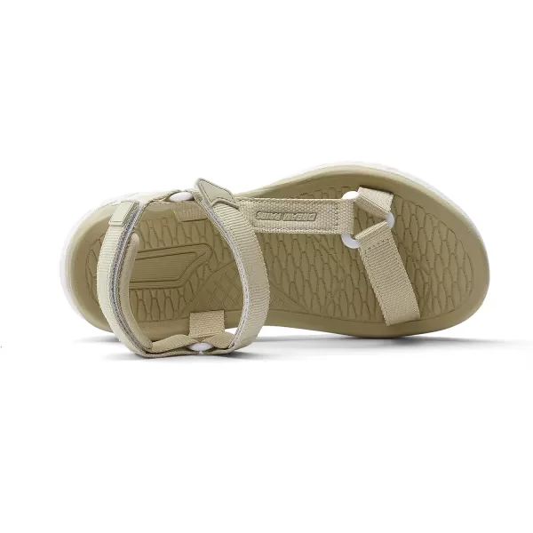 imageDREAM PAIRS Hiking Sandals Women Comfortable Walking Sandals With Adjustable Hook And Loop Strap QuickDrying Sports Summer Beach Outdoor Light Weight Water ShoesBeige