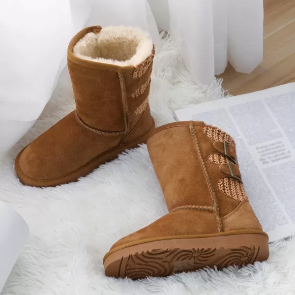 imageDREAM PAIRS Kids Faux Fur Lined Mid Calf Winter Snow BootsDREAM PAIRS Kids Faux Fur Lined Mid Calf Winter Snow Boots