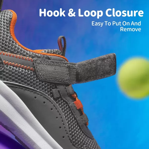 imageDREAM PAIRS Kids Shoes Boys Girls Athletic Running Tennis Sneakers for Little KidBig KidGreyOrange