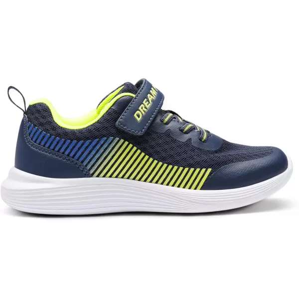imageDREAM PAIRS Kids Shoes Boys Girls Lightweight Tennis Running Sports Athletic SneakersDark BlueGreen