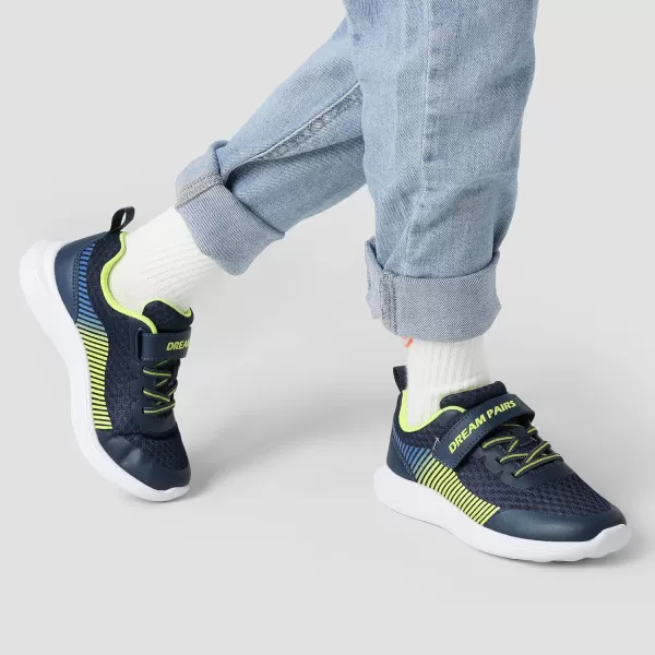 imageDREAM PAIRS Kids Shoes Boys Girls Lightweight Tennis Running Sports Athletic SneakersDark BlueGreen