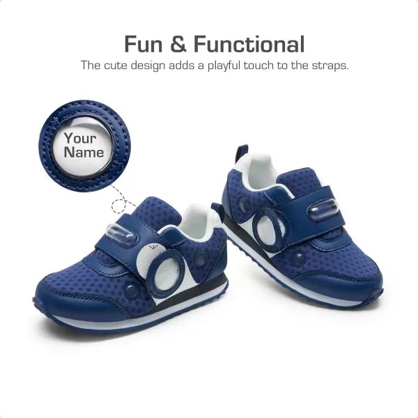 imageDREAM PAIRS Kids Sneakers Toddler Boys Girls Shoes UnisexChild Sneakers NonSlip Walking Shoes for Little Kids with Hook and LoopNavy
