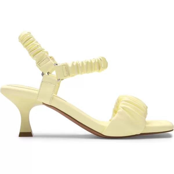 imageDREAM PAIRS Kitten Heels for Women Comfortable Low Heels Sandals Suqare Open Toe Cute Wedding Party Evening Prom Dance Strap Dress Pump Sandals ShoesYellow