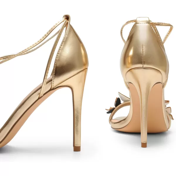 imageDREAM PAIRS Lace Up High Heels Stilletos Heels for Women Strappy Gladiator Sexy Open Square Toe Heels Fashion Dressy Heels Wedding Bridal Pumps Sandals ShoesGoldpu