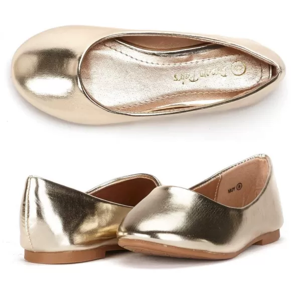 imageDREAM PAIRS Little Kid Muy Gold Pu Girls Mary Jane Ballerina Flat Shoes  3 M US Little KidDREAM PAIRS Little Kid Muy Gold Pu Girls Mary Jane Ballerina Flat Shoes  3 M US Little Kid