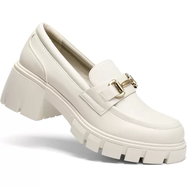 imageDREAM PAIRS Loafers for Women Platform Chunky Loafers amp Slip On Casual ShoesBeige