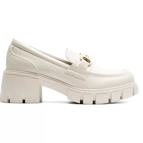 imageDREAM PAIRS Loafers for Women Platform Chunky Loafers amp Slip On Casual ShoesBeige