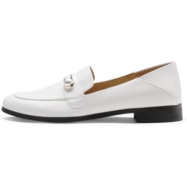 imageDREAM PAIRS Loafers for Women Slip On Comfortable Round Toe Casual Fashion Flats Driving ShoesBeige WhitePu
