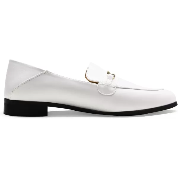 imageDREAM PAIRS Loafers for Women Slip On Comfortable Round Toe Casual Fashion Flats Driving ShoesBeige WhitePu