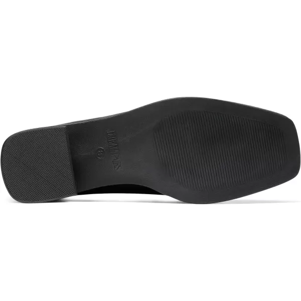imageDREAM PAIRS Loafers with Heels for Women Leather Chunky Loafer Shoes Penny Casual Fashion ShoesBlackpu