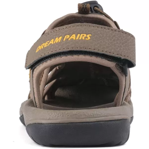 imageDREAM PAIRS Mens 160912MNEW Adventurous Summer Outdoor SandalsKhaki Yellow