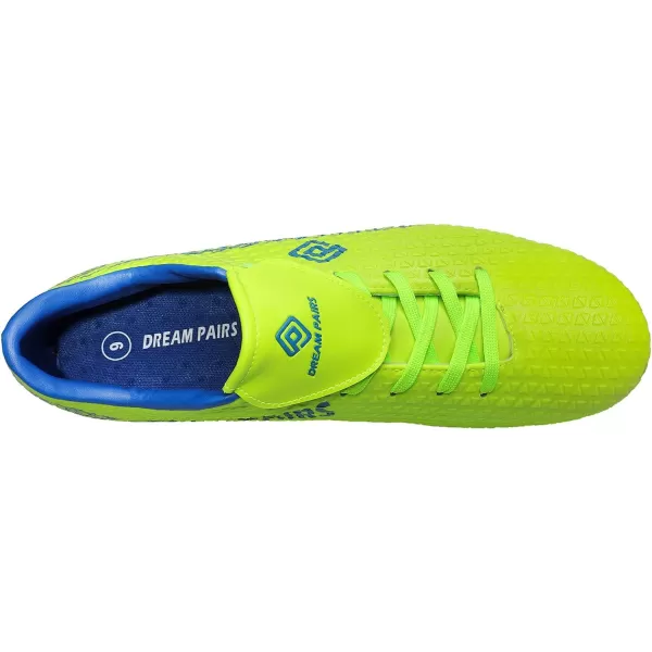 imageDREAM PAIRS Mens Firm Ground Soccer Cleats ShoesNeonGreenRoyal