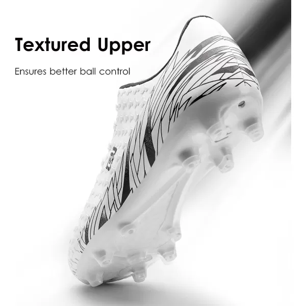 imageDREAM PAIRS Mens Firm Ground Soccer Cleats ShoesWhiteBlack