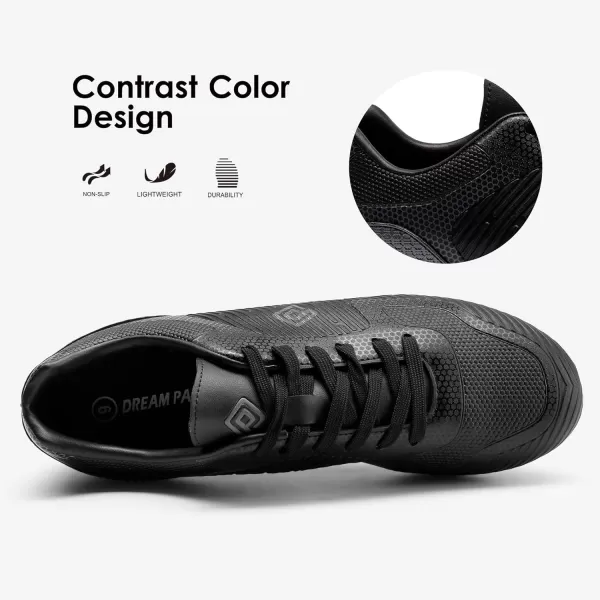 imageDREAM PAIRS Mens Firm Ground Soccer Cleats Soccer ShoesBlackGrey